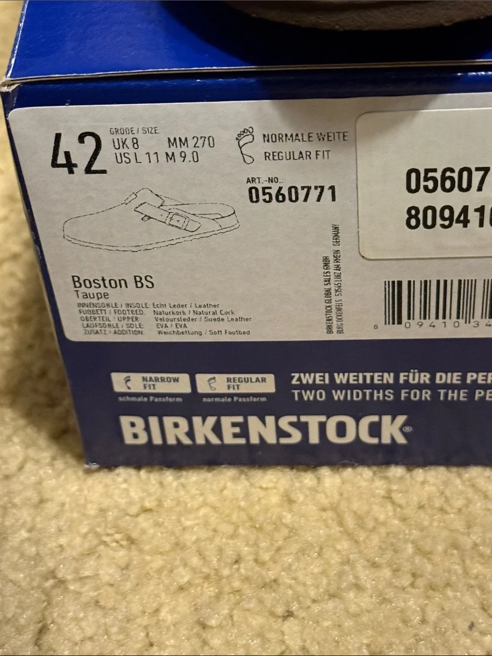 Birkenstock Men's Slip-On Suede Clog in Taupe